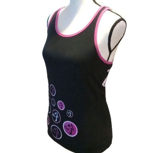 Zumba Fitness Activewear Top Black Women's Size Medium - Picture 3 of 5
